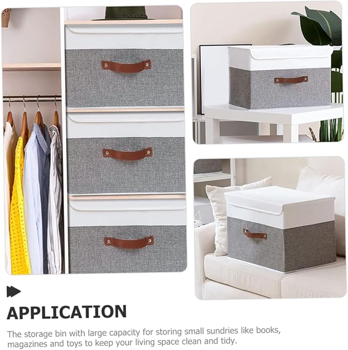 Clothes Organizer Bin Capacity Storage Box Cover for Wardrobe Toys and Books Multi-purpose Storage for Home Organization