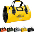 Waterproof Duffel Bag for Men/Women Roll-top Dry Backpack Duffel Bag with Quick-fixed Straps Motorcycle Tail Saddle Bag for Motorcycling Rafting Boating Kayaking Travel 48L-Yellow