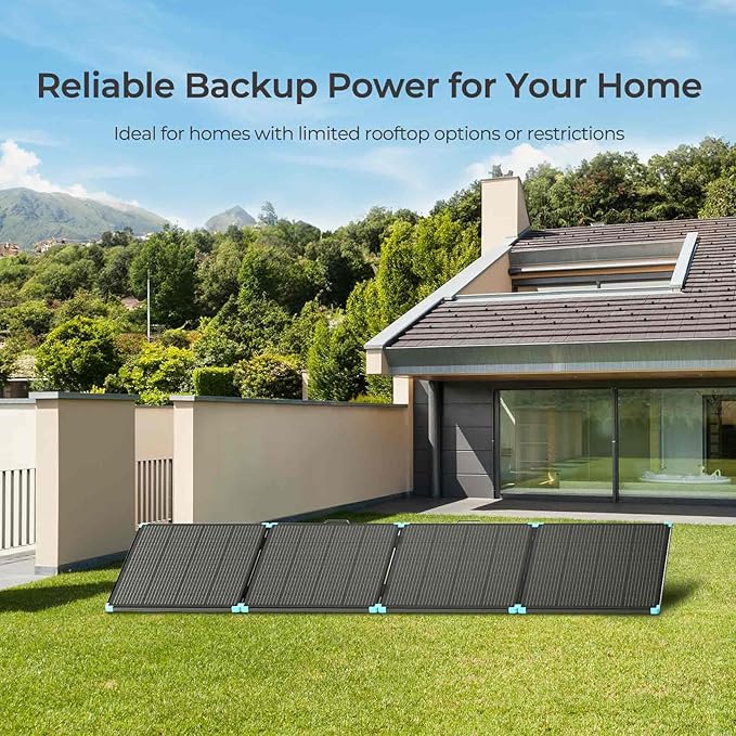 Renogy 400W Portable Solar Panel Suitcase 23% High Efficiency Foldable Solar Charger for Power Station Durable for Decades with Sturdy Kickstands IP67 Waterproof for RV Camping Off-Grid Blackouts
