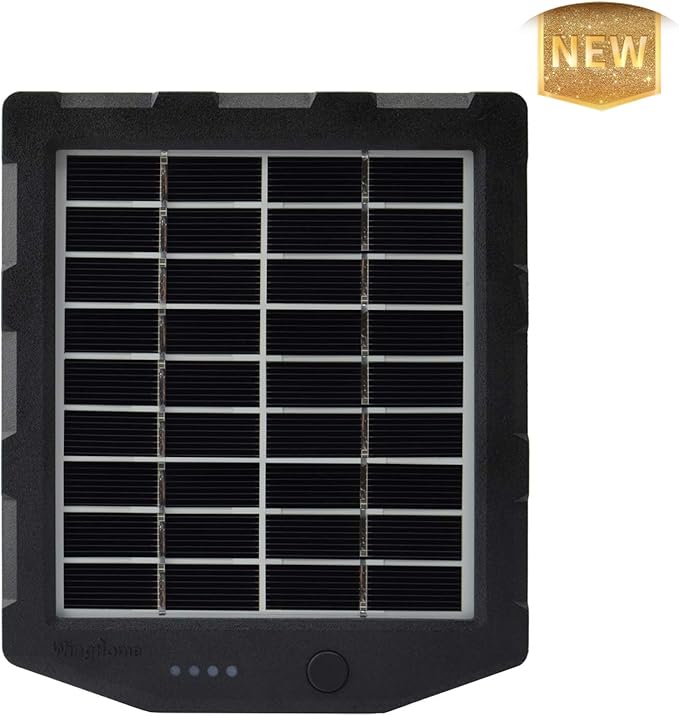 Trail Camera Solar Panel WingHome Solar Battery Charger Kit 12V/1A 6V/1.5A with Build-in 2000mAH Rechargeable Lithium Battery IP66 Waterproof Hunting Accessory