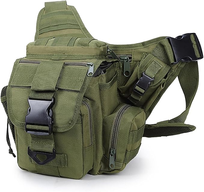 Travel Crossbody Sling Bags Concealed CarryLightweight Anti Theft Backpack Safe CCW Hidden Gear Storage Bag - Triangular Backpack Design For Range Travel Hiking Outdoor Sports ( Color : Green )