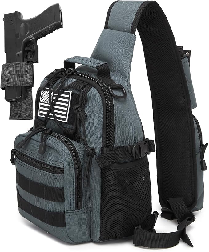 ATBP Small Tactical Holster Sling Backpack Accessories Shoulder Pouch Water Bottle &amp Radio Holder Crossbody Bag for Men
