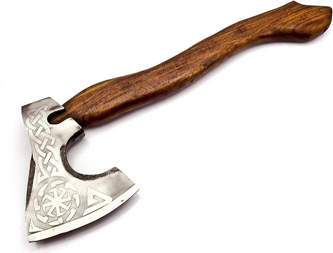 Custom Handmade Stainless Steel Viking Axe with Gorgeous and Solid Wood Handle (Y-04)