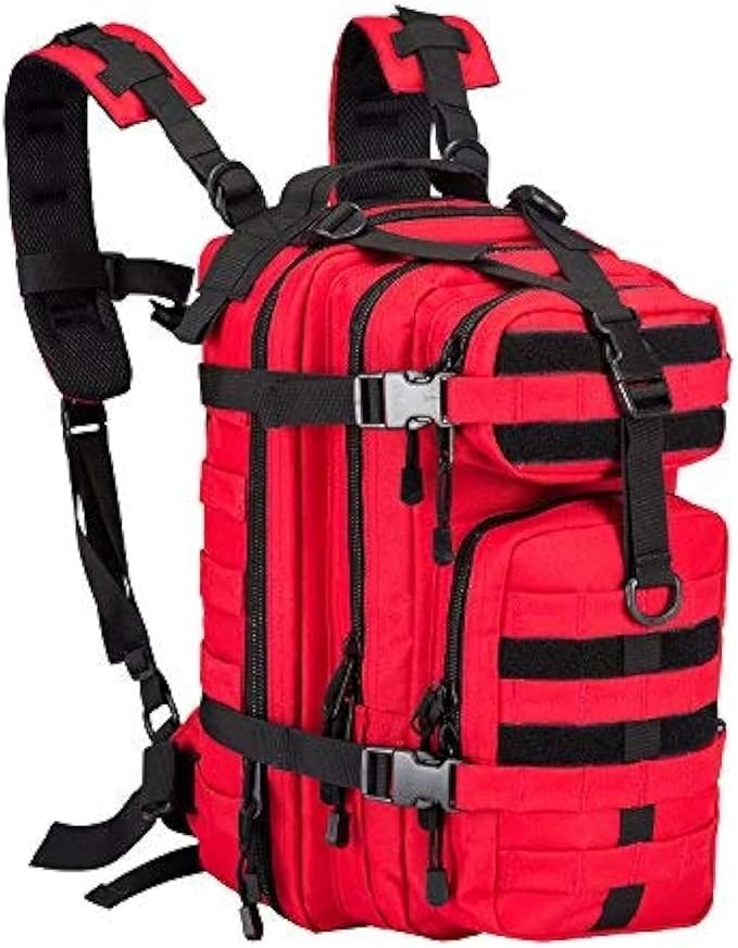 Small Military Tactical Backpack 30L Assault Backpack Tactical Bag for OutdoorHiking Camping Travel (RED)