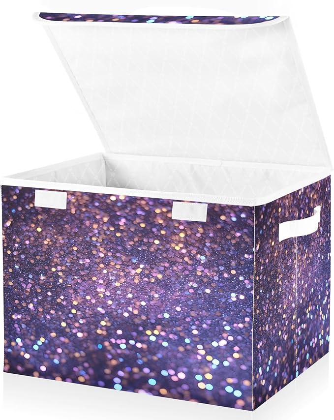 Diamonds Crystals Gradient Glitter Decoration Sequins Peach Purple Blue Cyan White Yellow Storage Bins with Lids Foldable