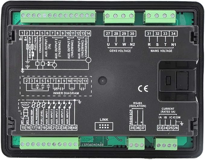 Tyenaza Generator Control Module DGS6120UC Genset Controller Module Generator Set Parameters Monitoring Replace High Resolution Intelligent Generator Set Controller for HGM6120UC