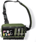 TACTICAL_GEEK Cache L3 EDC Sling Bag Chest Lightweight Shoulder Daypack 500D Nylon Travel Hiking Concealed CarryCrossbody Bag Tactical Backpack Hiking Ambidextrous Strap Green