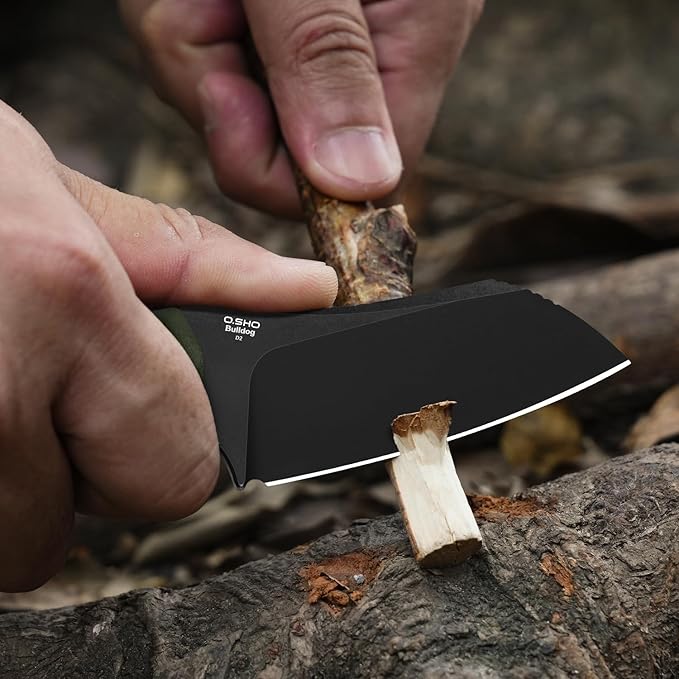 Kizer Bulldog Fix Fixed Blade Knife 2.97 Sheepsfoot 14C28N Blade Hunting Knife with Sheath Olive Green G10 One-Piece Handle EDC Camping Knives for Outdoor Survival 1116M1