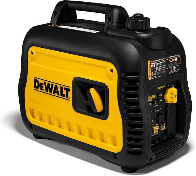 DeWalt 2500 Starting Watt Portable Inverter Generator Gas Powered CO Protect Carbon Monoxide Detection 8 Hour Runtime Quiet Operation Home Backup RV Camping Jobsite 49 State