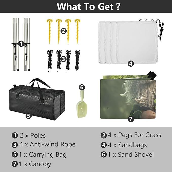 xigua St. Patrick's Day Beach Tent Sun Shelter with Carrying Bag - Silver Coated Oxford Fabric Beach Canopy for Beach Camping Fishing - Includes Windproof Ropes Sandbags &amp Stakes