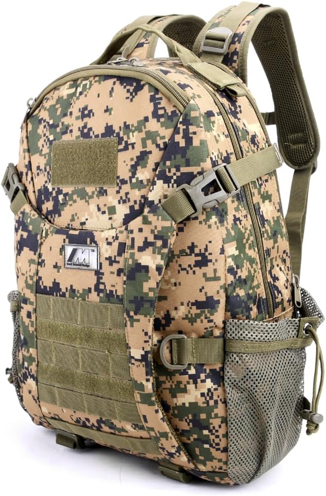Tactical Military Assault 30L Travel Backpack Army 3-Day Assault Pack for Camping Hunting Trekking Outdoor Survival Molle Bag with Multi-Compartment Storage Jungle Digital