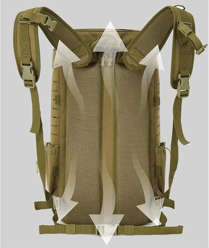 Outdoot Tactical Camping Backpack Large Molle Storage Hiking Trekking Fishing Bag Men Travel Rucksack(Green)