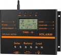 Solar Controller 80A 12V / 24V Battery Charge Regulator Auto 960W / 1920W with LCD Display Mobile Power Supply Charger 5V USB Enhanced Heat Sink (80A)
