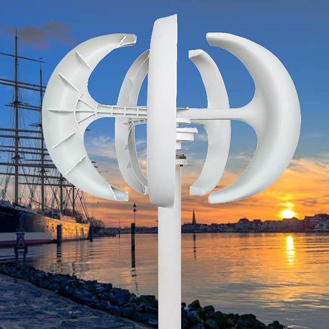 High-Efficiency 10kW Wind Turbine Generator - 5-Blade 12V/24V/48V/72V/110V/220V Power System with Controller for Home Farm RVs &amp Boats - Eco-Friendly Renewable Energy Solution