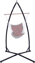 Sunnydaze Steel Hammock Chair X-Stand - 250-Pound Capacity - for Indoor or Outdoor Use - Black Powder-Coated Finish