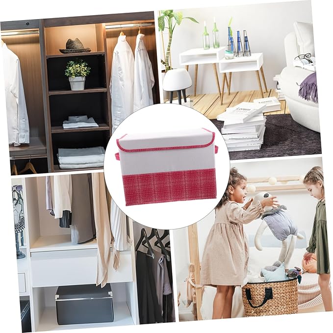 Cotton Non-woven Fabric Storage Box Lid Design Clothes Storage Container Organize Your Home Toys Organizer