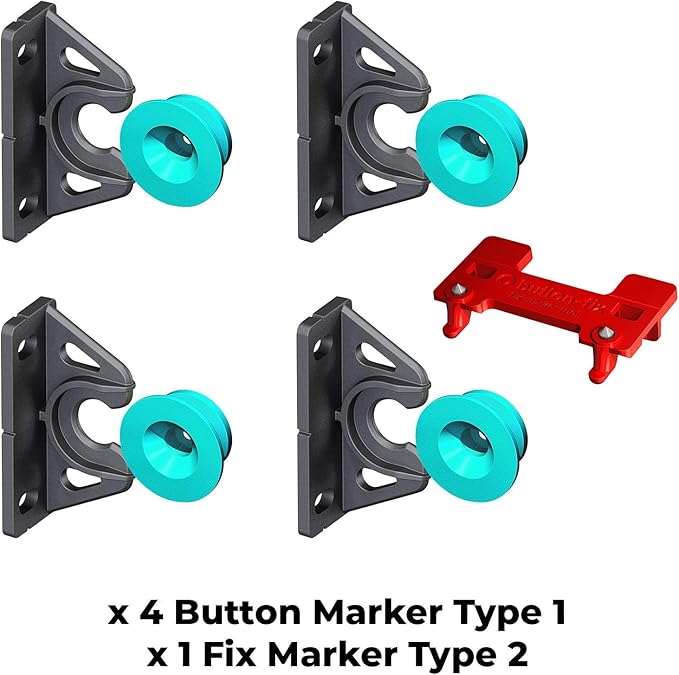 Button Fix Type 2 Bracket Marker Connecting 90 Degree Panels with New Upgraded Button (4 Sets + 1 Marker Guide)