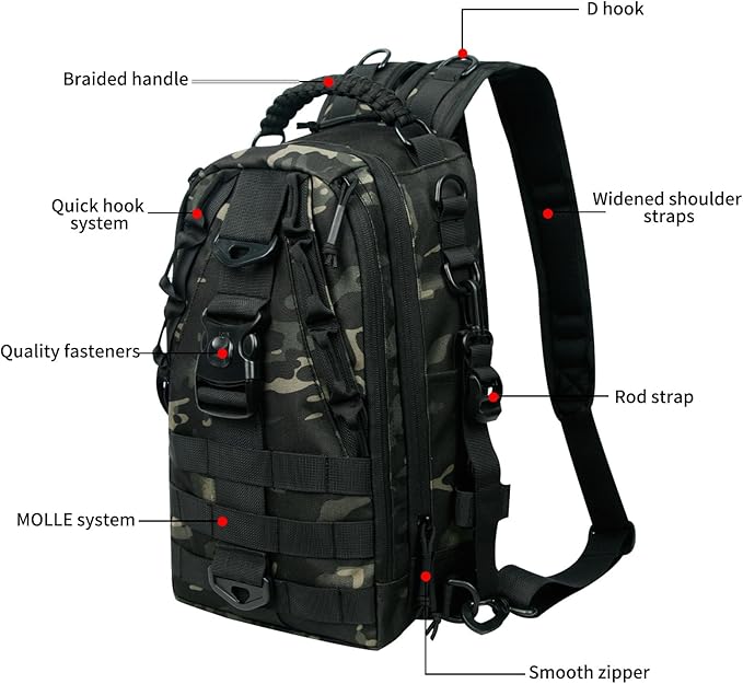 Tactical Backpack Outdoor Hunting Duffel Bag Large Capacity Waterproof Lightweight Hiking Bag Traveling