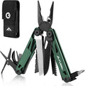 FLISSA Multitool 15-in-1 Multi Tool Pocket Knife with Sheath Stainless Steel EDC Multitool Pliers for Men All-in-One Tools for Camping Fishing Survival – Ideal Christmas Gift for Man