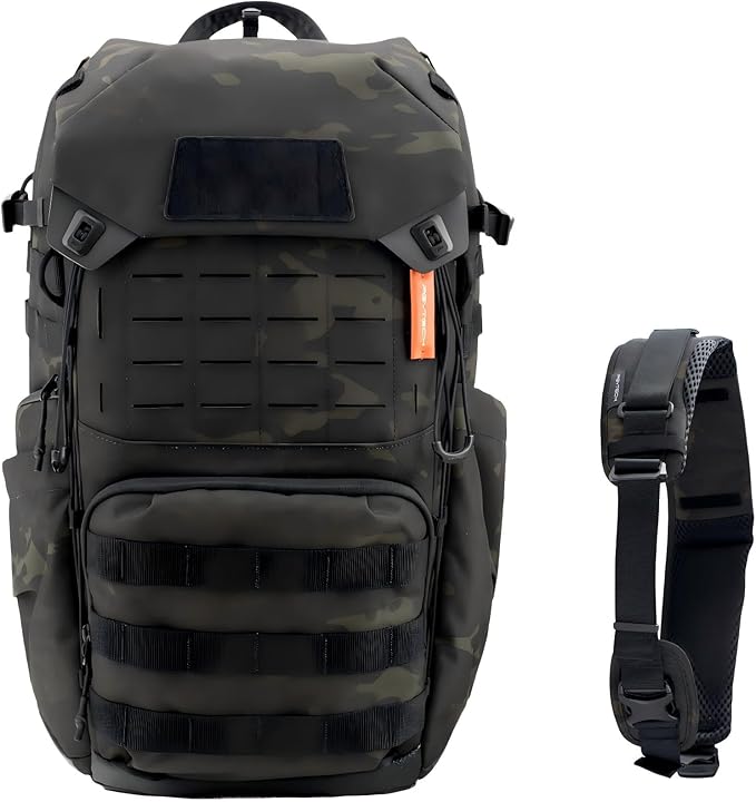 PGYTECH OneMo TAC 25L Tactical Camera Backpack with OneMo Camera Waist Belt (Dark Night Camo)