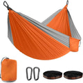 Durable Camping Hammock – 500lbs Portable Hammock Nylon Camping Hammock Chair - Double with Tree Straps - Portable for Travel Backpacking Hiking Outdoors Camping Gear