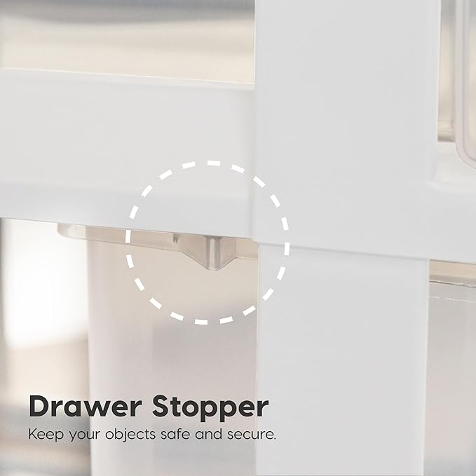 IRIS USA 22 Qt Under Bed Storage Drawer Stackable Plastic Organizer Bin Smooth-Glide Sliding Drawer 4 Pack White