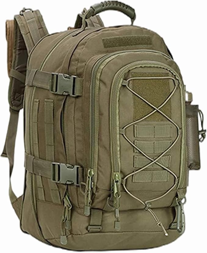55L Tactical Backpack Military Army Daypack Assault Pack for Men Molle Backpacks Bug Out Bag Pack for Hiking Camping Travel(Green)