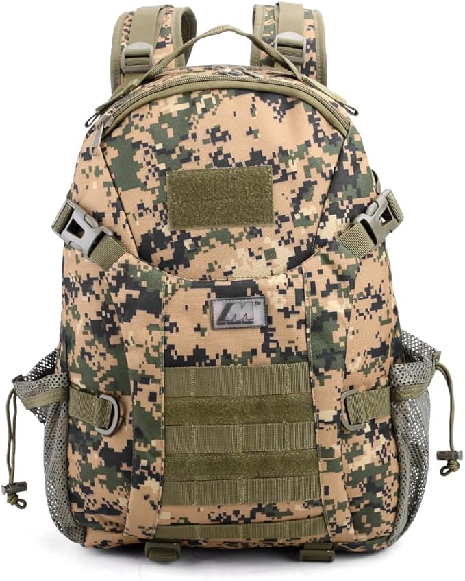 Tactical Military Assault 30L Travel Backpack Army 3-Day Assault Pack for Camping Hunting Trekking Outdoor Survival Molle Bag with Multi-Compartment Storage Jungle Digital