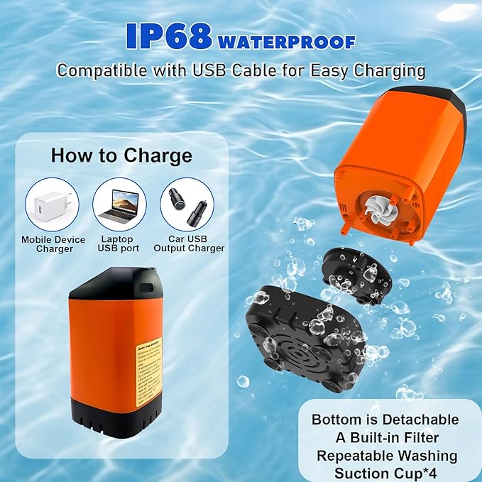 Portable Shower for Camping Shower Outdoor Camp Shower Pump 6000mah USB with Intelligent Digital Display Camping Shower Head Nozzle Camping Shower Kit Perfect for Camping Hiking Washing Pet Bath