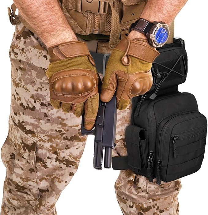 Outdoor Drop Leg Pouch Waterproof Adjustable Thigh Bag with Quick Release Buckles for Fishing Hiking and Outdoor Activities
