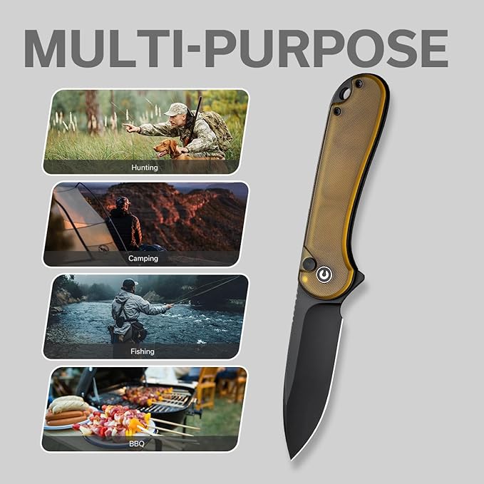 CIVIVI Elementum II Pocket Knife Utility Knife with 2.96 Nitro-V Blade Ultem Handle for Camping Fishing Hunting C18062P-8