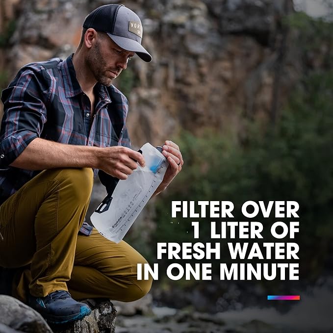 HydraPak 42mm Filter Cap - Water Filtration Accessory - Fast Flow - Perfect for Hiking Endurance Sports Camping Travel and Emergency Preparedness