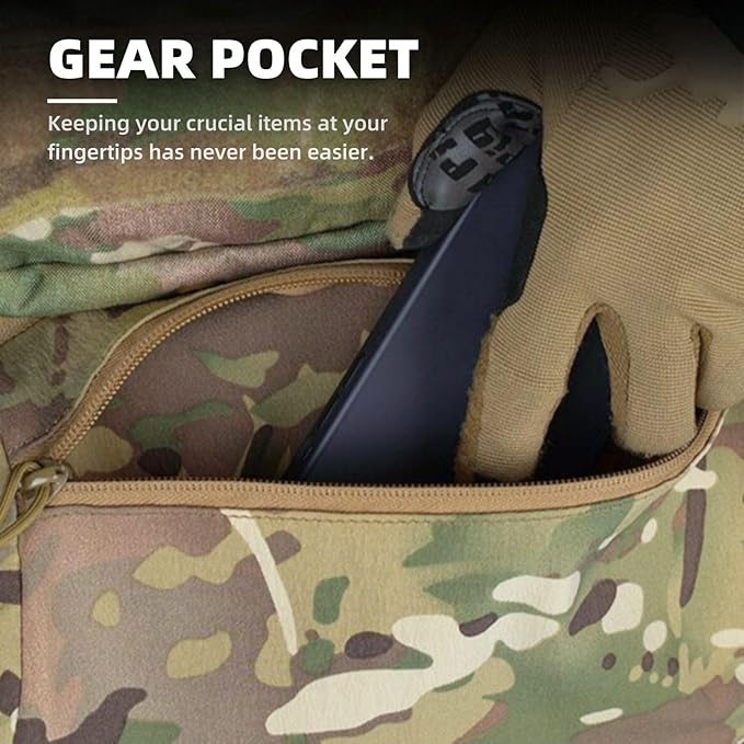 2 in 1 Handwarmer &amp Tactical Drop Pouch/Waist Bag. Plate Carrier Vest Chest Rig Hook Loop Dangler or 26-52 in Buckle Strap EDC Fanny Pack Muff for Winter Outdoor/Camping/Hunting/Football/Fishing