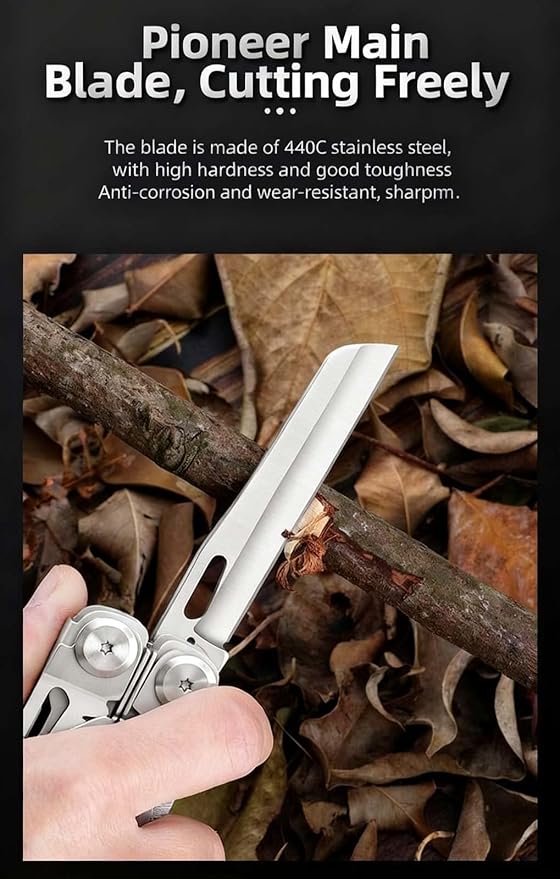 17-in-1 Multi-Tool Multi-Functional EDC Tool Stainless Steel Multi-Tool Pliers Men's Gift Wilderness Survival and Camping Gear Hunting and Hikingmulti tool knife