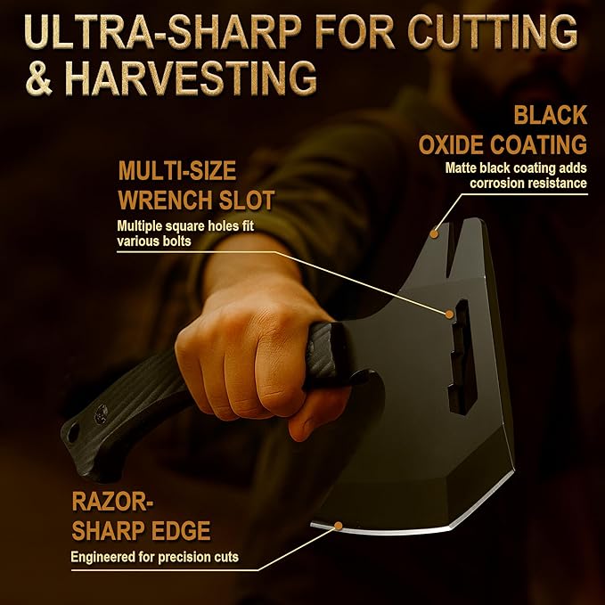Grumpy Bear Tactical Axe Sickle Set Survival Axe Sharp Tomahawk with Sheath Portable Tomahawk Durable Survival Hatchet for Emergency Hiking and Camping for Men Women