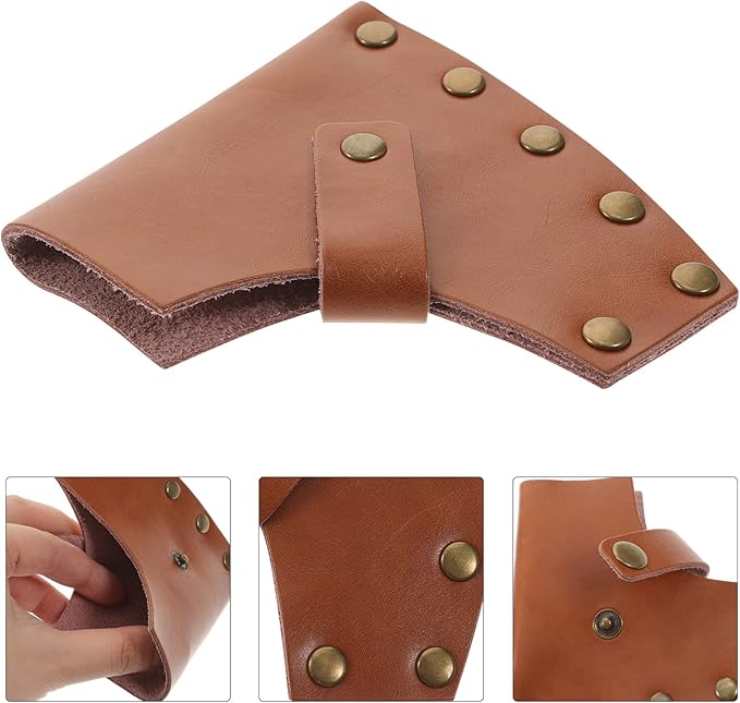 Housoutil 4pcs Hatchet Sheath for Outdoor Axes Leather Axe Snaps for Easy Carrying for Camping and Woodworking Fit