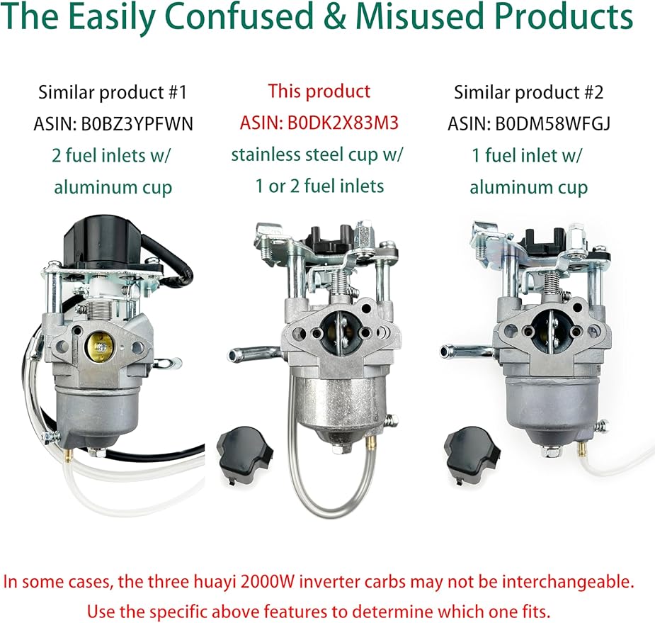 YAMAKATO Huayi RYi2300 308054123 Carburetor Assembly for Homelite Ryobi RYi2300BT RYCi2200BTA 1600/2000 1700/2200 1800/2300 Watt Inverter Generator