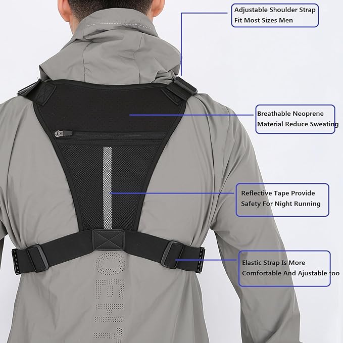 Muserise Outdoor Chest Bag For Men and Women Tactical Vest For Running Cycling EDC Chest Pack Rig For Sports and Workouts