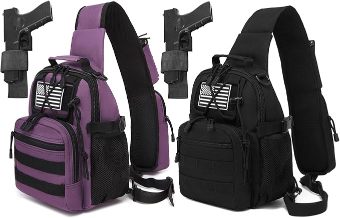 ATBP Small Tactical Holster Sling Backpack Accessories Shoulder Pouch Water Bottle &amp Radio Holder Crossbody Bag for Men