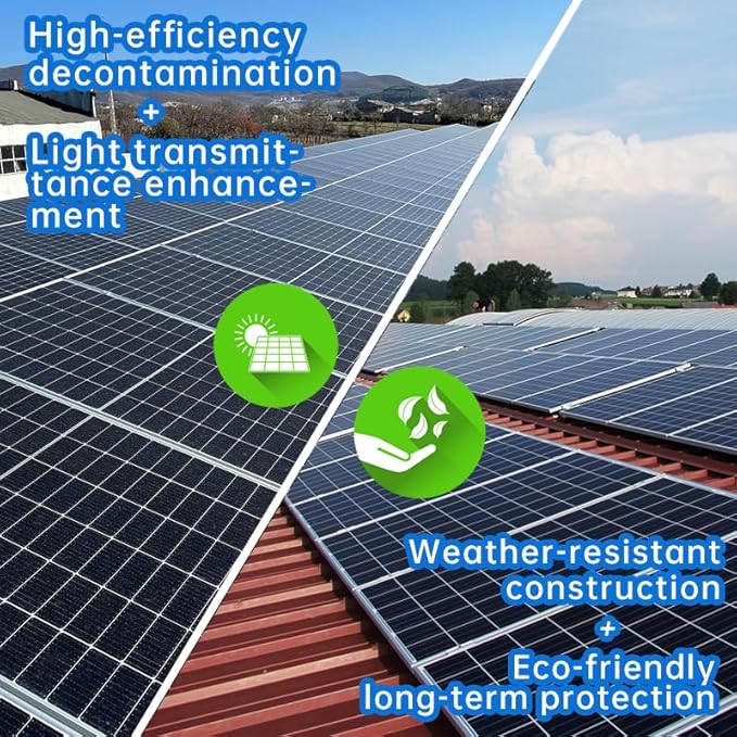 Solar Panel Cleaner Super Industrial Grade Concentrated Solar Panel Cleaning - Fast Dry Remove DirtDustDroppingsOilsFingerprintsWater Spots (1 KG)