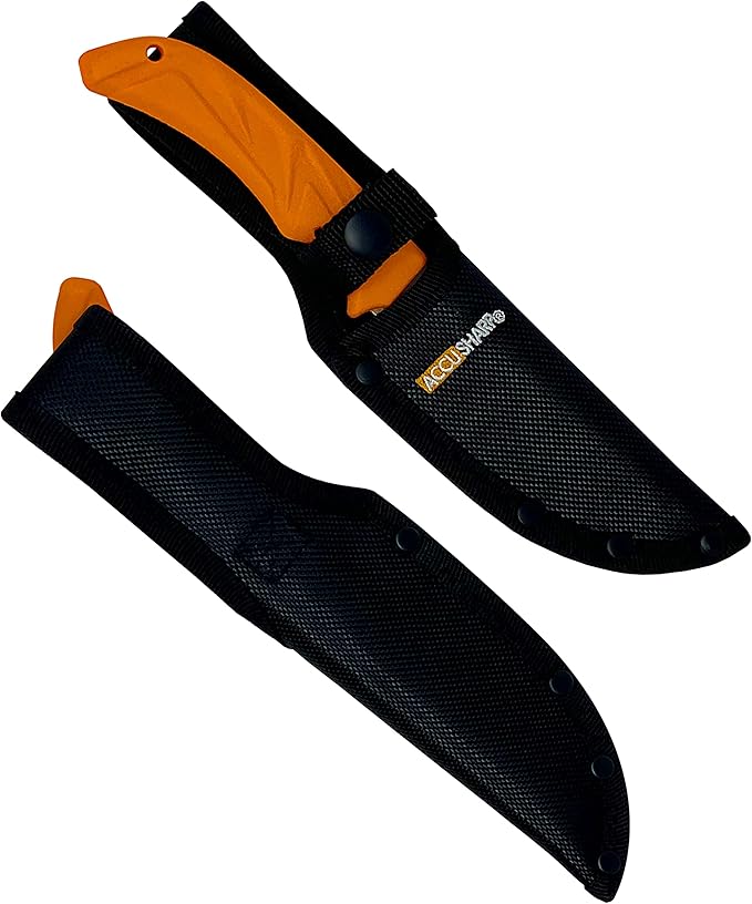 AccuSharp Bone Saw &amp Gut Hook Knife Bundle Ergonomic and Durable Cutting Tools with Sheaths Essential Hunting and Outdoor Toolkit
