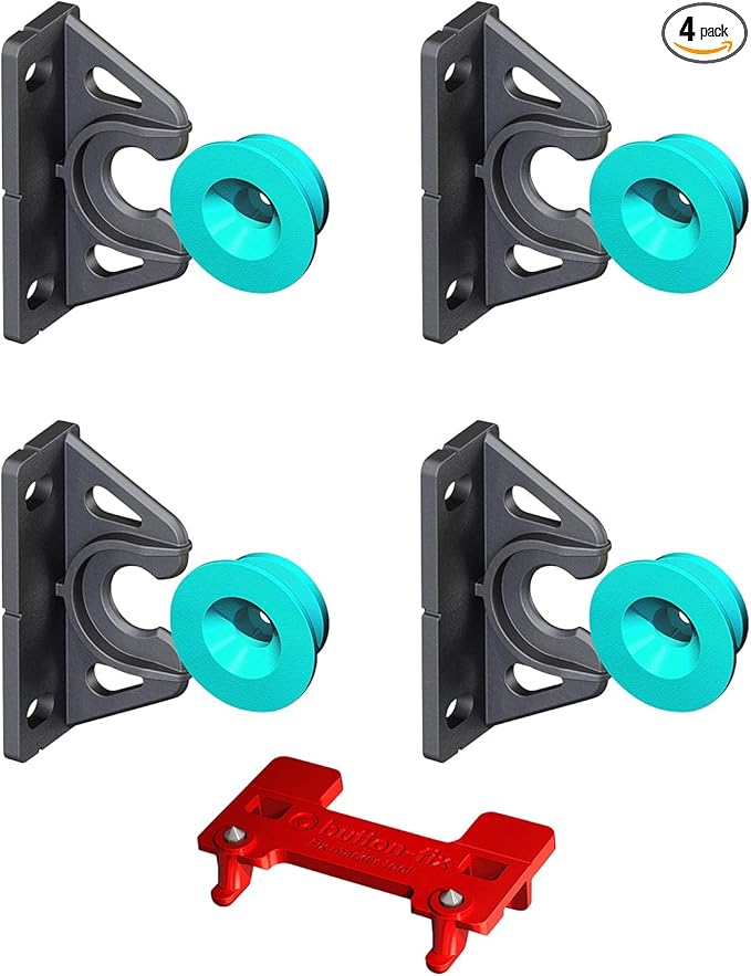 Button Fix Type 2 Bracket Marker Connecting 90 Degree Panels with New Upgraded Button (4 Sets + 1 Marker Guide)