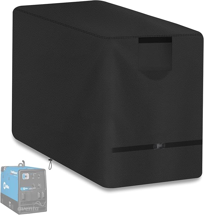 Engine Driven Welder Cover 600D Oxford Heavy Duty Waterproof Welder Machine Cover compatible with Miller Welder 230/265/325/225Black