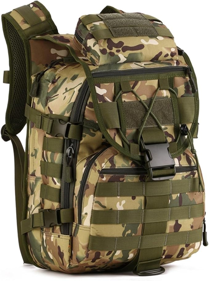 Tactical Military Backpack for Men Women 40L Army 3 Day Assault Pack Molle Bug Out Bag Large Rucksack for Hunting Hiking Fishing Camping (Cp Camouflage)