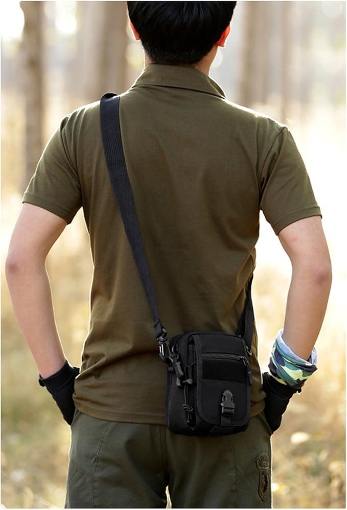 Huntvp Military Tactical Compact MOLLE EDC Utility Gadget Gear Tools Organizer Pouch with Shoulder Strap