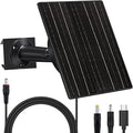 10W Solar Panel with 10400mAh Battery for Security &amp Trail Cameras 5V/12V Adjustable Output USB-C &amp DC Plugs IP66 Waterproof 360° Mount 9.8ft Cable