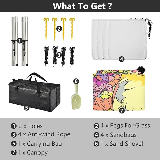 Cute Lovebird1 Beach Cabana Tent UPF50+ Protection Lightweight Sun Shelter with Sturdy Poles Sandbags and Shovel for Camping Trips Fishing Backyard Fun or Picnics