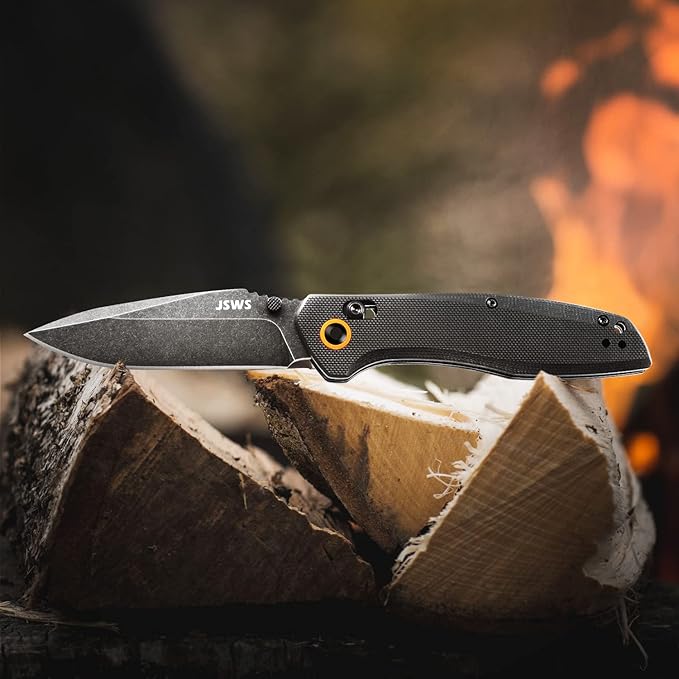 Tactical Knife Pocket Folding Knife Survival Knife Axis Lock Knife 3.39'' 440C Stainless Steel Blade G10 Handle Perfect for Camping Survival Christmas Gifts for Men &amp Women