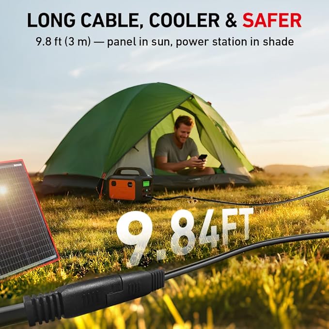 DOKIO 100W Portable Foldable Solar Panel Kit Compact 18.9x26in Design 5.3lb with Standalone Controller and USB Monocrystalline Charger for 12V Batteries Power Stations RV Camping Emergency Use
