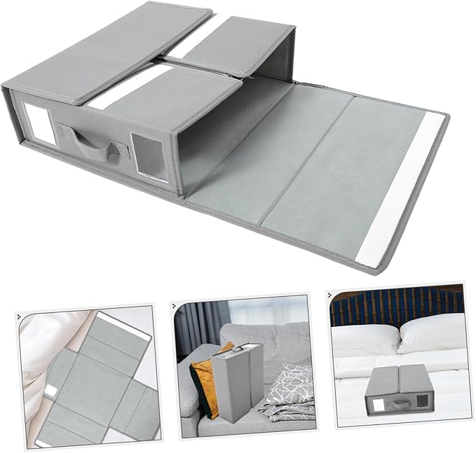 Alipis Bedding Sheet Storage Bin Zipper Closure Foldable Organizer for Blankets and Clothes Viewing Window Versatile Closet Organizer for Home and Wardrobe